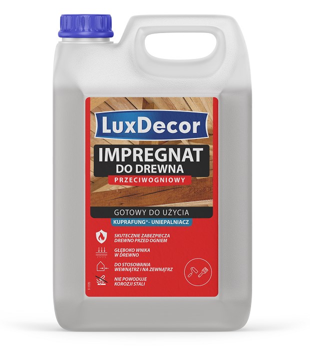 LuxDecor Impregnat do drewna przeciwogniowy bezbarwny 5 kg 